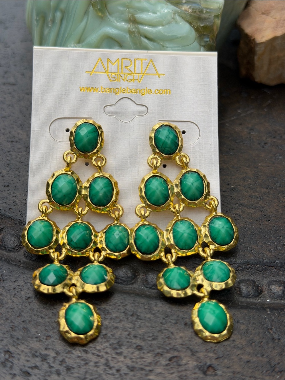 NWT Rare AMRITA SINGH Earrings - Stunning Worn on the Red Carpet - Boho Earrings